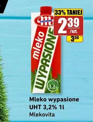 Mleko wypasione UHT 3,2% Mlekovita promocja w API Market