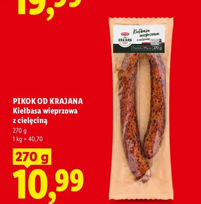 Kiełbasa wieprzowa z cielęciną Pikok Od Krajana promocja w Lidl