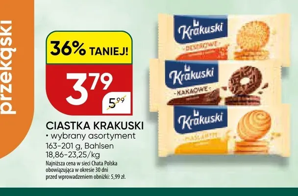 Ciastka Krakuski Kakaowe promocja w Chata Polska