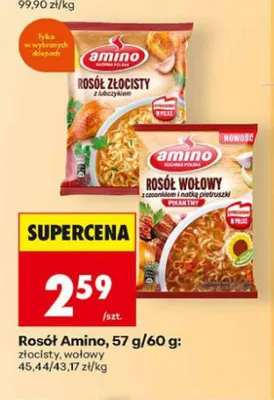 Rosół Amino promocja w Biedronka