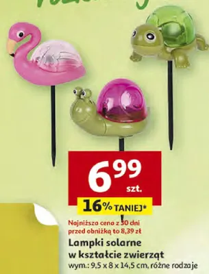 Lampki solarne w kształcie zwierząt promocja w Auchan