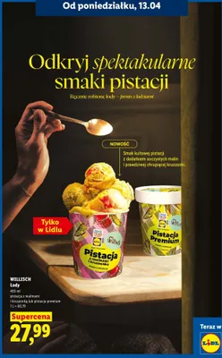 Lody pistacja premium promocja w Lidl