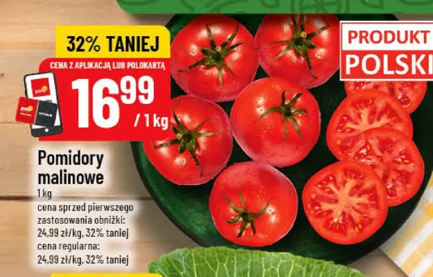 Pomidory malinowe promocja w POLOmarket