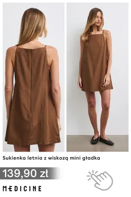 Sukienka letnia z wiskozą mini gładka Medicine promocja w Medicine
