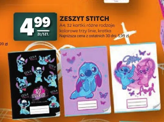 Zeszyt Stitch A4 promocja w Stokrotka
