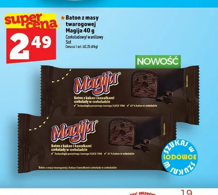 Baton z masy twarogowej waniliowy Magija promocja w TOPAZ