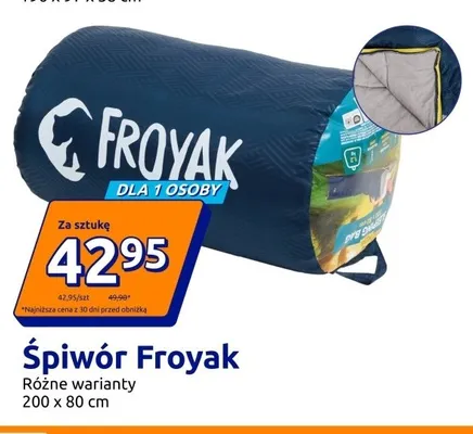 Śpiwór Froyak dla 1 osoby promocja w Action