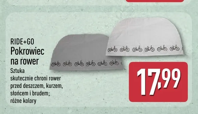 Pokrowiec na rower RIDE+GO promocja w Aldi