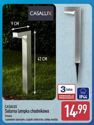 Solarna lampka chodnikowa Casalux promocja w Aldi