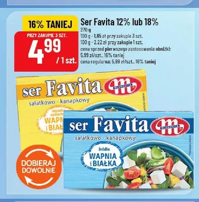 Ser Favita 12% Mlekovita promocja w POLOmarket
