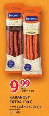 Kabanosy Tarczyński Extra 130g wybrane rodzaje promocja w Selgros