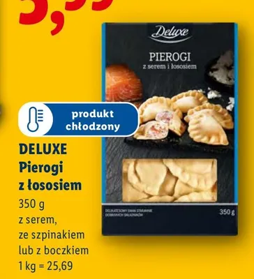 Pierogi z łososiem ze szpinakiem promocja w Lidl