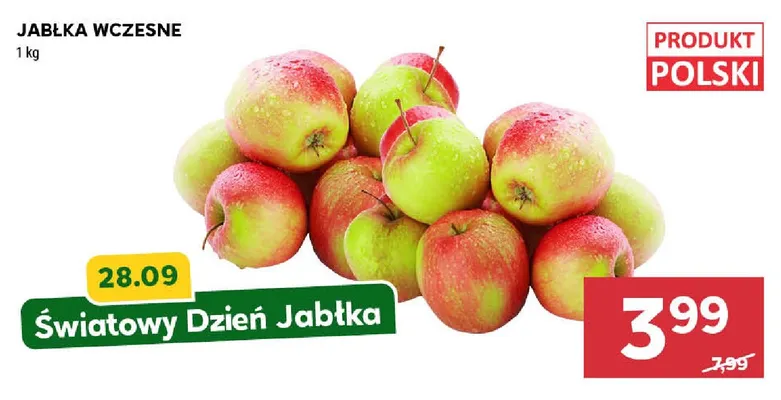 Jabłka wczesne promocja w Stokrotka