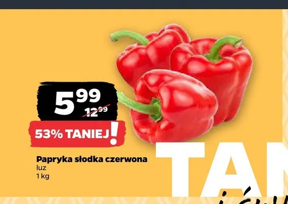 Papryka słodka czerwona promocja w Netto
