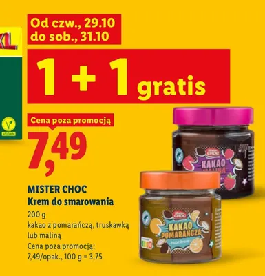 Krem do smarowania kakao z pomarańczą Mister Choc promocja w Lidl