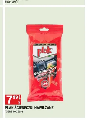 Ściereczki nawilżane do kokpitu Plak promocja w Merkury Market