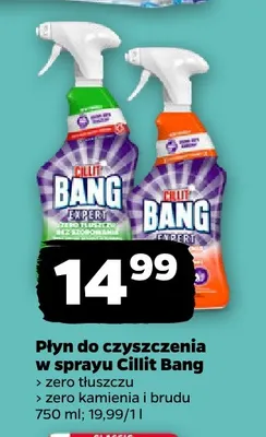 Płyn do czyszczenia w sprayu zero tłuszczu Cillit Bang promocja w Netto