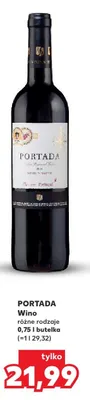 Wino Portada czerwone promocja w Kaufland