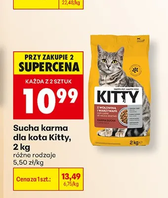Sucha karma dla kota Kitty promocja w Biedronka