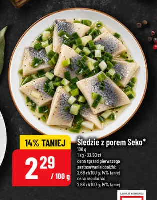 Śledzie z porem Seko promocja w POLOmarket
