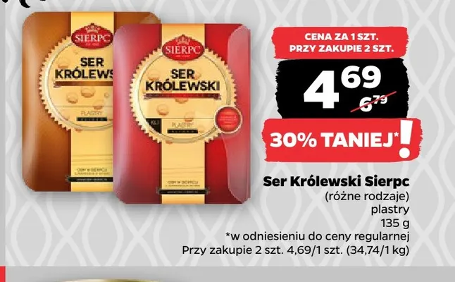 Ser Królewski w plastrach Sierpc promocja w Netto