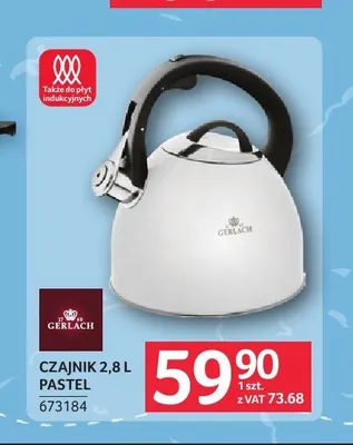 Czajnik Gerlach Pastel 2,8 l promocja w Selgros