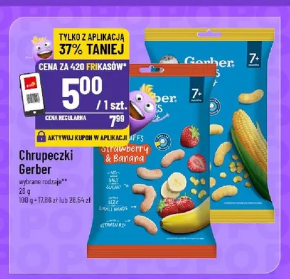 Chrupeczki Gerber truskawkowo-bananowe promocja w POLOmarket