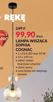 Lampa wisząca Sophia Cognac promocja w Salony Agata
