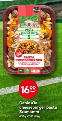 Danie a'la cheeseburger pasta Szamamm promocja w Żabka