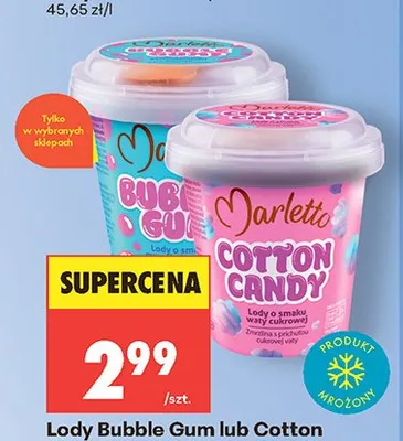 Lody Cotton Candy Marletto promocja w Biedronka