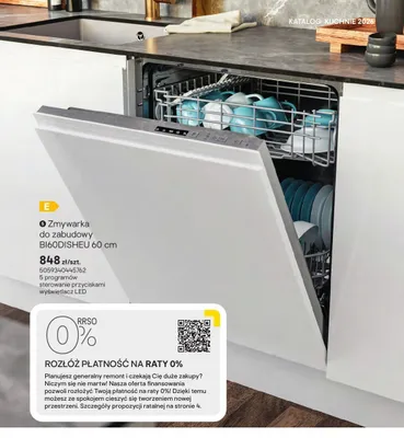 Zmywarka do zabudowy BI60DISHEU 60cm promocja w Castorama
