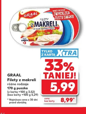Filety z makreli w sosie pomidorowym Graal promocja w Kaufland