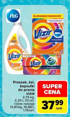 Proszek do prania Vizir do kolorów promocja w Carrefour