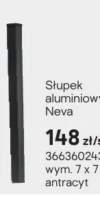 Słupek aluminiowy Neva promocja w Castorama