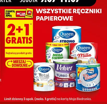 Ręcznik papierowy Queen Milla promocja w Biedronka