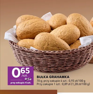 Bułka grahamka promocja w Stokrotka