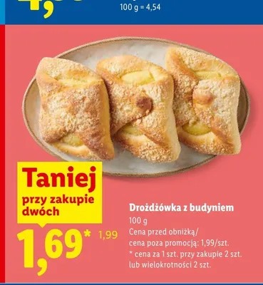 Drożdżówka z budyniem promocja w Lidl