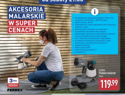 Pistolet malarski Ferrex promocja w Aldi