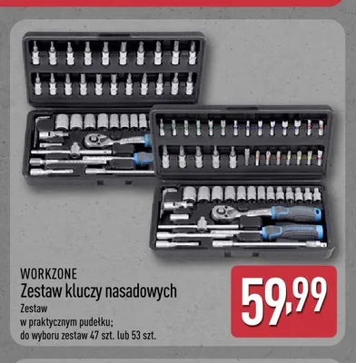Zestaw kluczy nasadowych WORKZONE 47 szt. promocja w Aldi