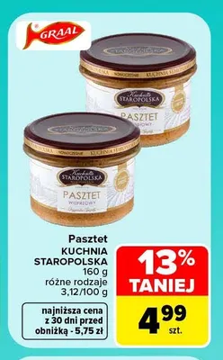 Pasztet Kuchnia Staropolska drobiowy promocja w Carrefour