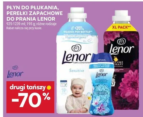Płyn do płukania, perełki zapachowe do prania Lenor 925-1239ml, 195g różne rodzaje promocja w Stokrotka