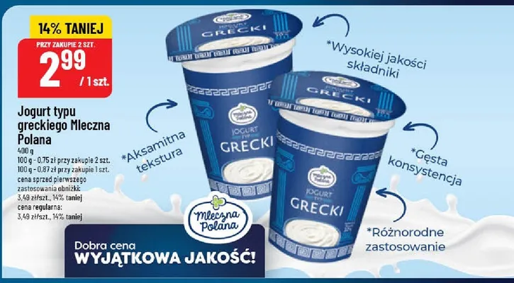Jogurt typu greckiego Mleczna promocja w POLOmarket