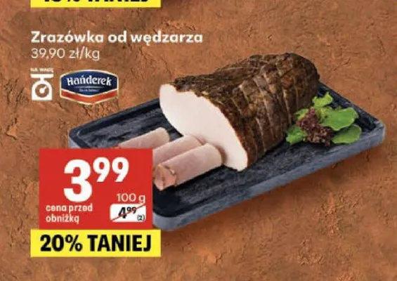 Zrazówka od wędzarza Hańderek promocja w Delikatesy Centrum