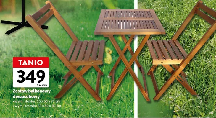 Zestaw balkonowy dwuosobowy promocja w Intermarche