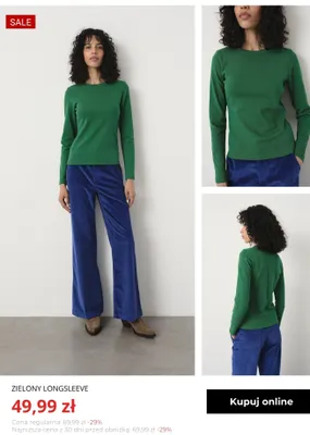 Zielony longsleeve Greenpoint promocja w Greenpoint