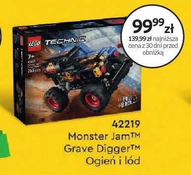 Klocki LEGO Technic 42219 Monster Jam Grave Digger Ogień i lód promocja w Empik