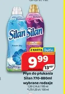 Płyn do płukania Silan Fresh Sky promocja w Delfin