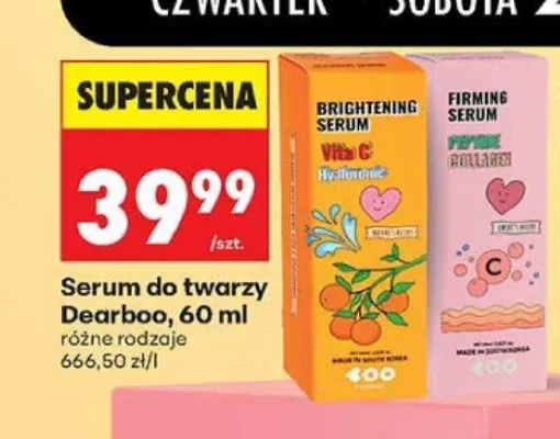 Serum do twarzy ujędrniające Dearboo Peptide Collagen promocja w Biedronka