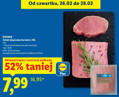 Schab wieprzowy bez kości, XXL promocja w Lidl