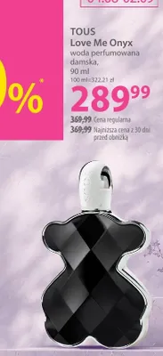 Woda perfumowana damska TOUS Love Me Onyx promocja w Hebe